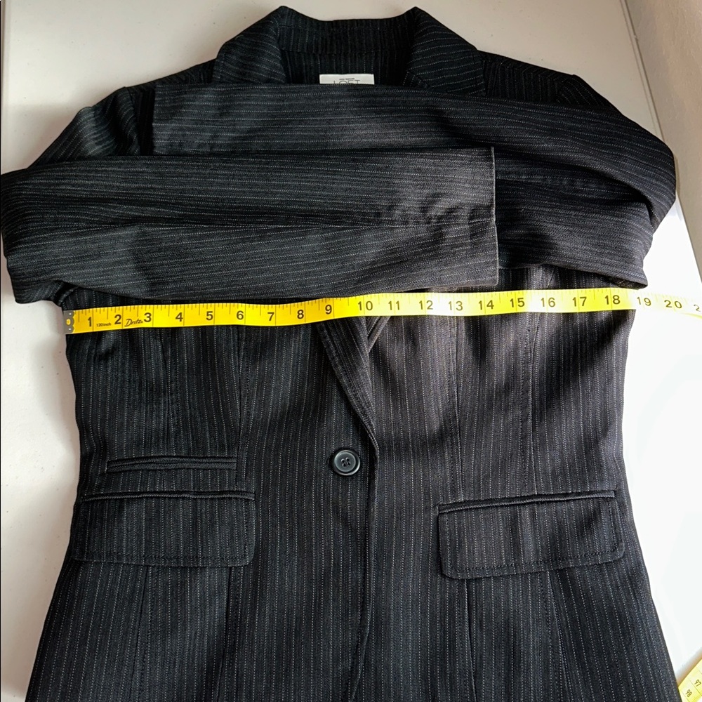 LOFT Charcoal Pinstripe Blazer Size 8 - Picture 10 of 16